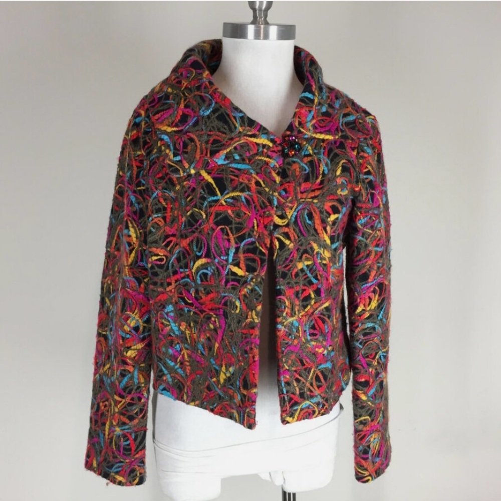 Vintage Rare Elliott Lauren Tweed Jacket - beautiful artistic piece!